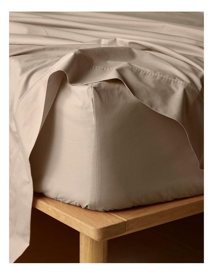 Vue 300TC Australian Superfine Cotton Sheet Separates in Sand Fitted King Sheet