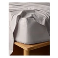 Vue 300TC Australian Superfine Cotton Sheet Separates in Silver Fitted Single Sheet