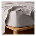 Vue 300TC Australian Superfine Cotton Sheet Separates in Silver Fitted King Single Sheet