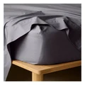Vue 300TC Australian Superfine Cotton Sheet Separates in Charcoal Fitted Double Sheet