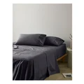 Vue 300TC Australian Superfine Cotton Sheet Set 50cm in Charcoal Queen Bed