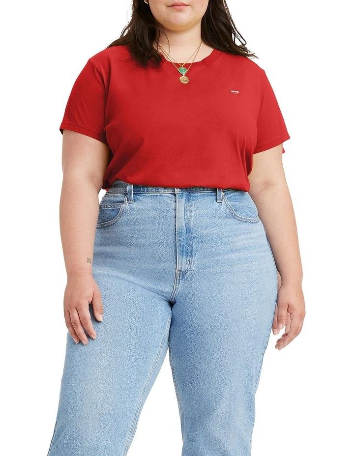 Levi's Curve Perfect Curve Tee (Curve) in Poppy Red 1XL
