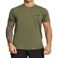 RVCA Sport Vent Short Sleeve T-Shirt in Green Olive S