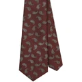 Van Heusen Black Label Grey Paisley Tie in Red One Size