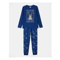 Bauhaus Space Shuttle Knit Pyjama Set in Blue 10