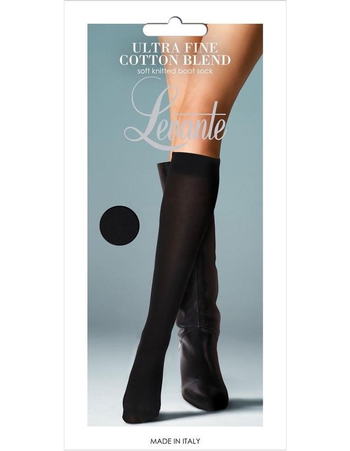 Levante Ultra Fine Cotton Knee High Sock in Black One Size