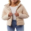 All About Eve Cali Cord Puffer White 16