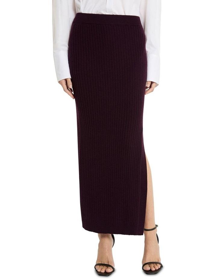 Sass & Bide Moda Cashmere Knit Skirt in Purple Plum XXS