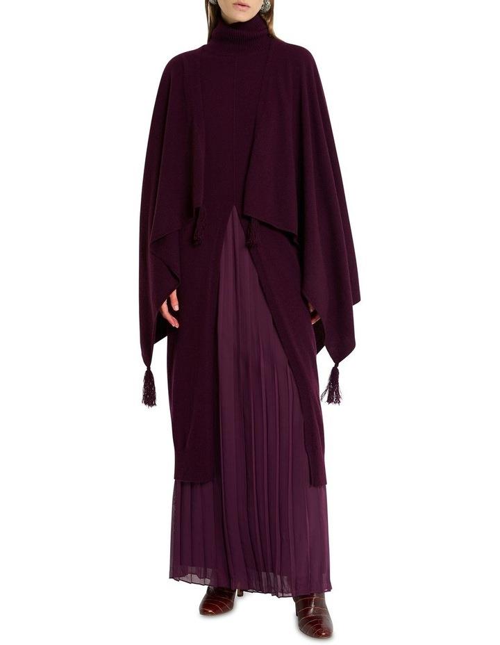 Sass & Bide Moda Cashmere Knit Wrap in Purple Plum OSFA