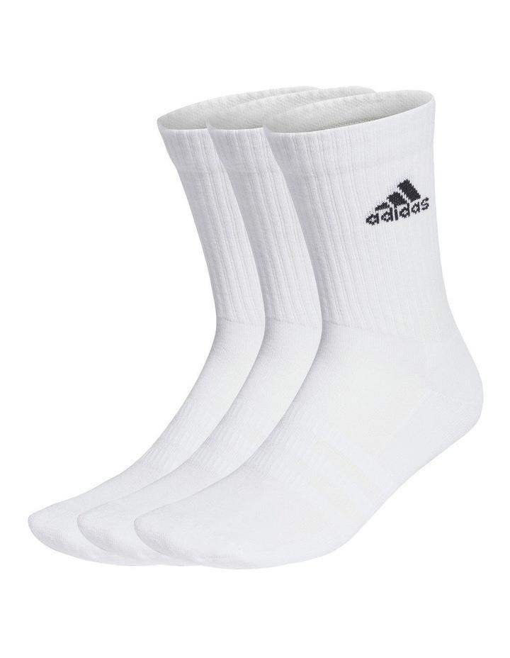 adidas Crew Sock 3 Pack in White S