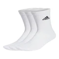 adidas Crew Sock 3 Pack in White M