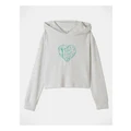Tilii Knit Look Hooded T-Shirt in Grey Marle 10