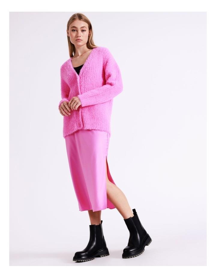 Miss Shop Recycled V Waist Slip Midi Skirt in Light Pink Lt Pink 12