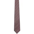 Calvin Klein Grey Horizontal Stripe Tie in Brown One Size