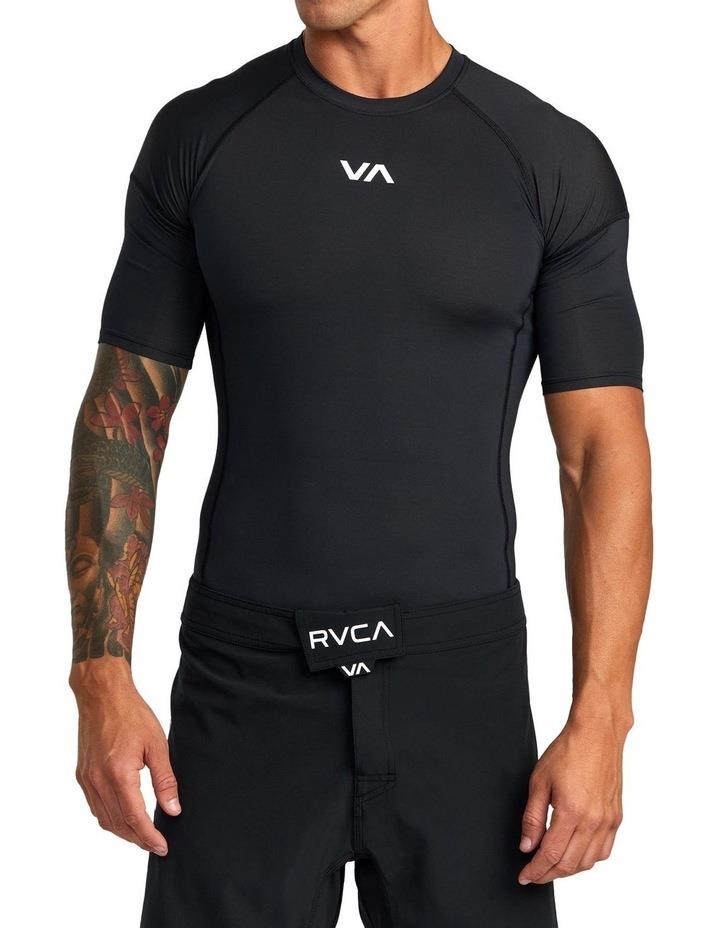 RVCA VA Sport Short Sleeve Rashguard in Black M