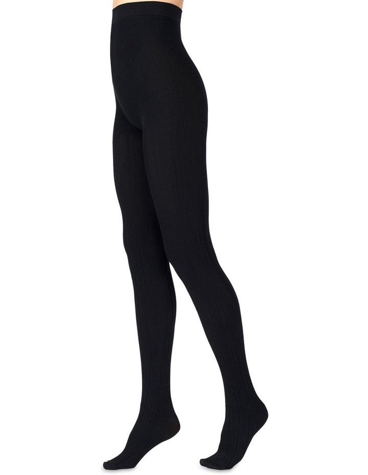 Voodoo Cable Tights in Black Ave-Tall