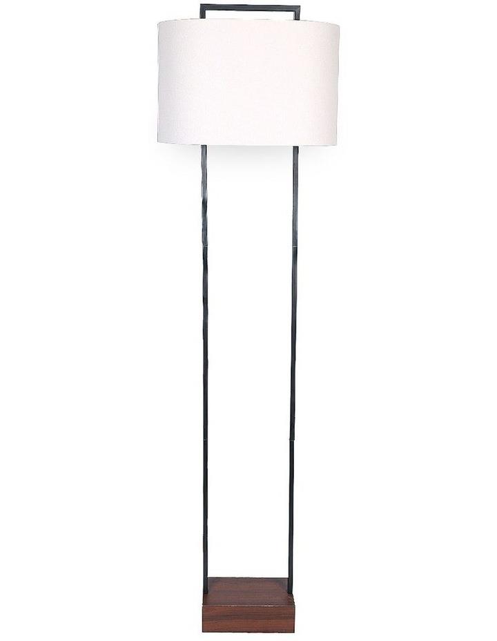 Sarantino Wood Floor Lamp in White