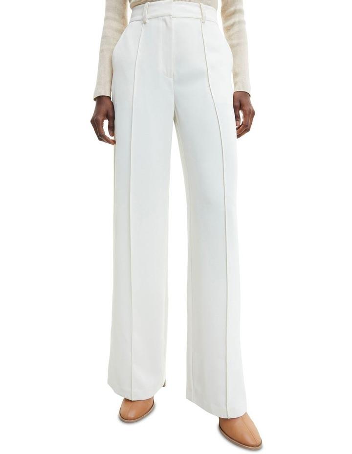CALVIN KLEIN Sustainable Twill Wide Pant in White Pearl 34
