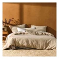 Linen House Hemp Triblend Quilt Cover Set in Ochre Brown King Size
