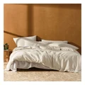 Linen House Hemp Triblend Quilt Cover Set in Vanilla King Size