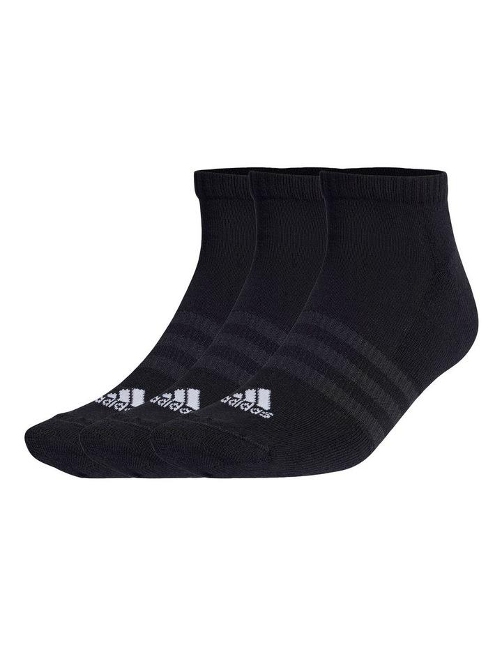 adidas Low Cut Sock 3 Pack in Black Blk/White S