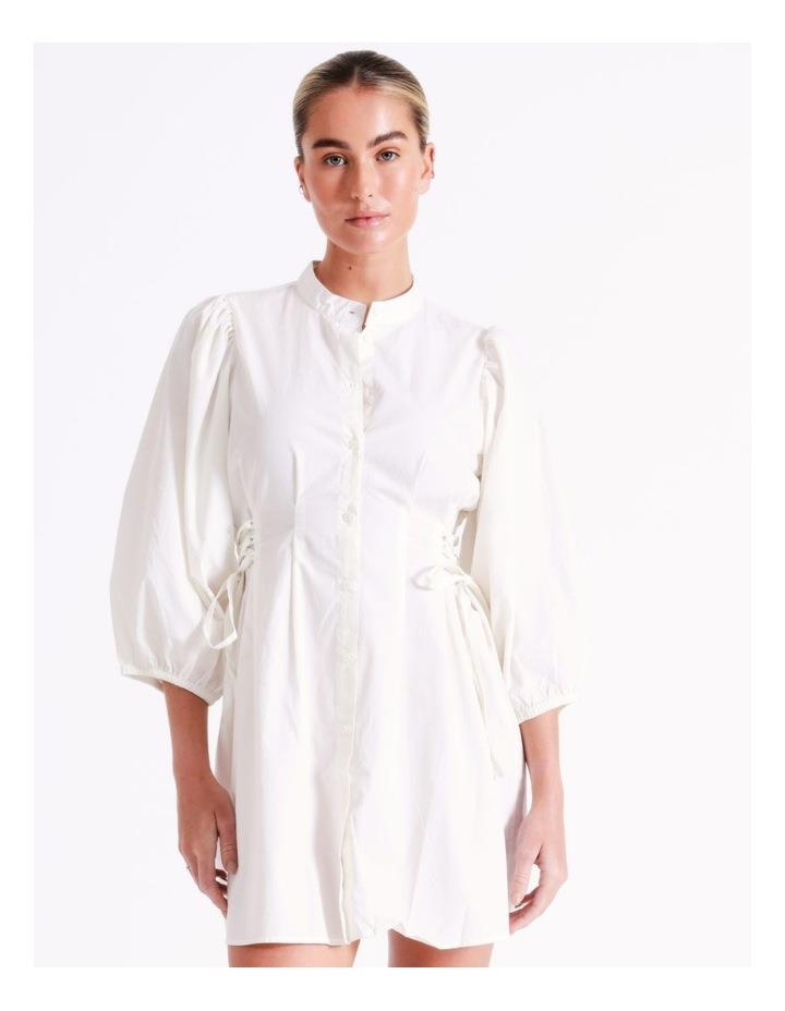 Vero Moda Elin Short Sleeve Above Knee Shirt Dress in White XL