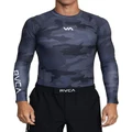 RVCA VA Sport Long Sleeve Rashguard in Black Camo Assorted L