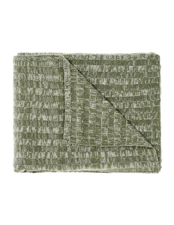 Linen House Giverny Throw in Moss Green Throw