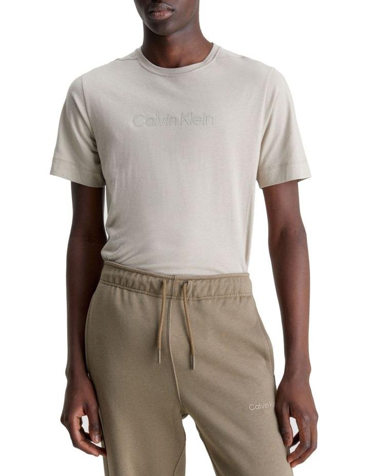 CALVIN KLEIN Short Sleeve T-Shirt in WINTER LINEN Beige S