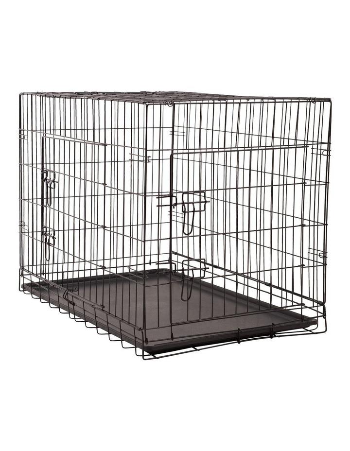 4 Paws Foldable Metal Pet Crate Portable 30inch in Black
