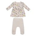 Marquise Floral Top & Oatmeal Pants Set in Multi Assorted 00