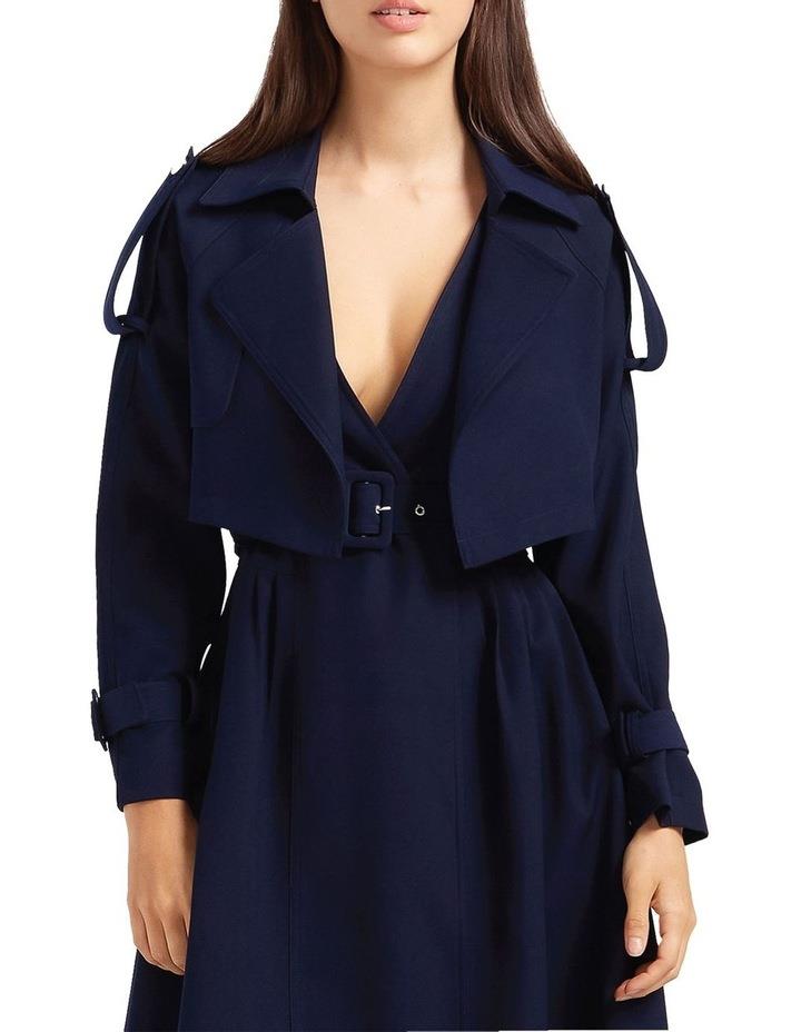 Belle & Bloom Manhattan Cropped Trench in Navy XS