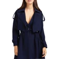 Belle & Bloom Manhattan Cropped Trench in Navy L