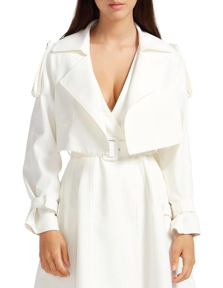 Belle & Bloom Manhattan Cropped Trench in White S