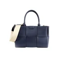 Belle & Bloom Long Way Home Woven Tote Bag in Navy One Size