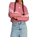 adidas Future Icons 3-Stripes Sweatshirt in Pink Wine XL