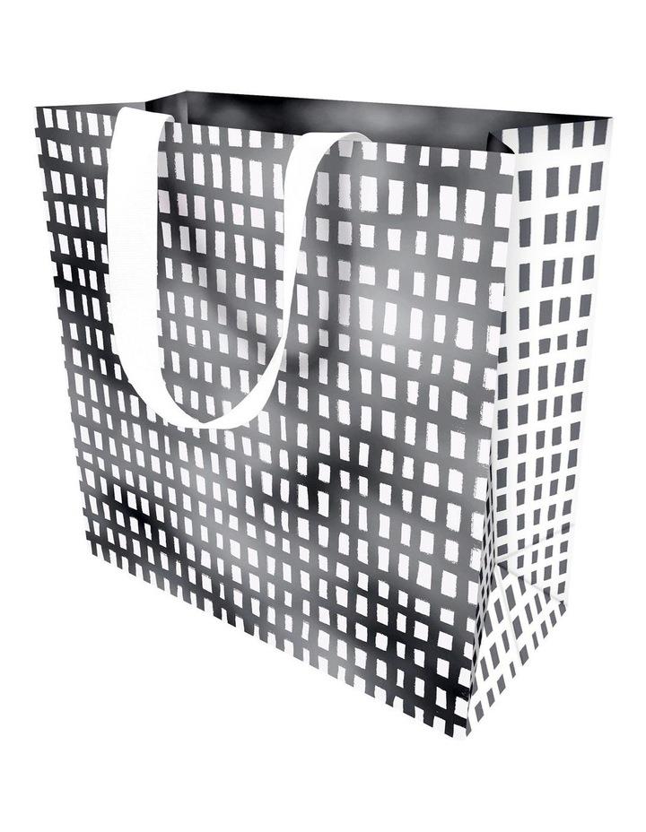 Simson Gift Bag Large Painterly Silver Crosshatch Design Assorted
