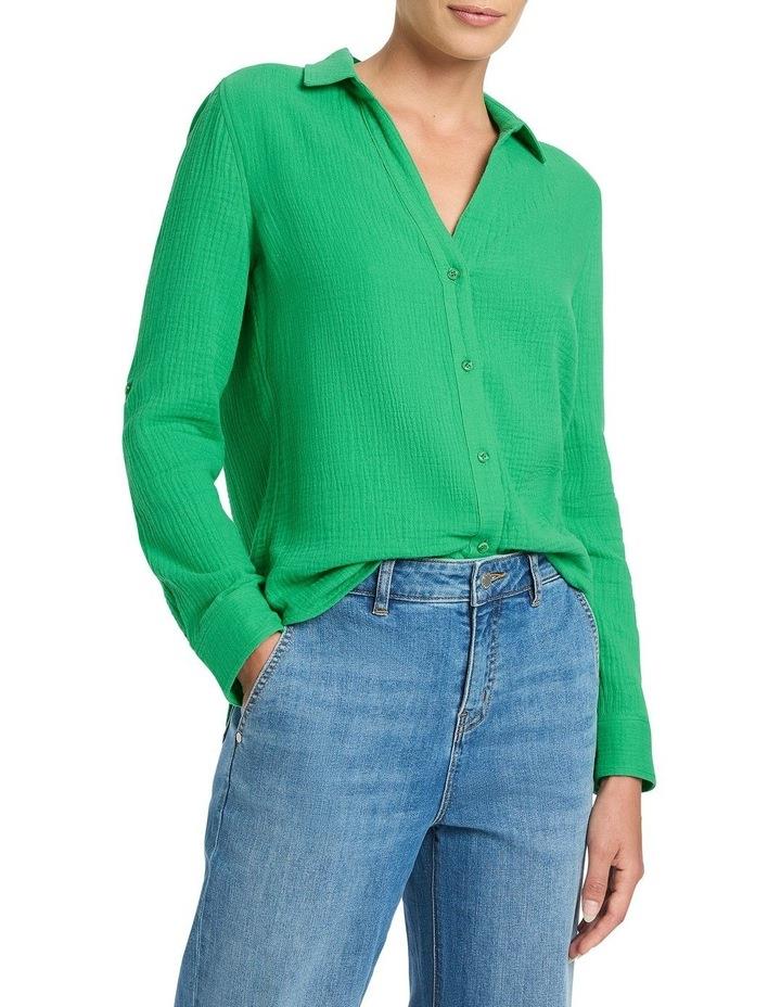 David Lawrence Calie Cotton Shirt in Green 6