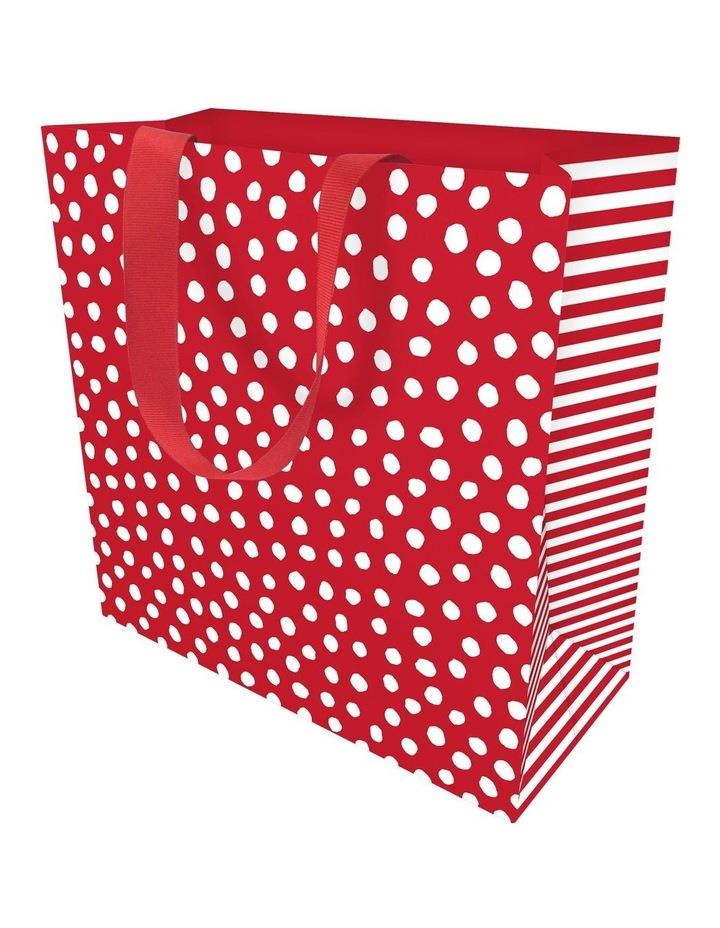 Simson Gift bag Large White Dotty On Red Design Red