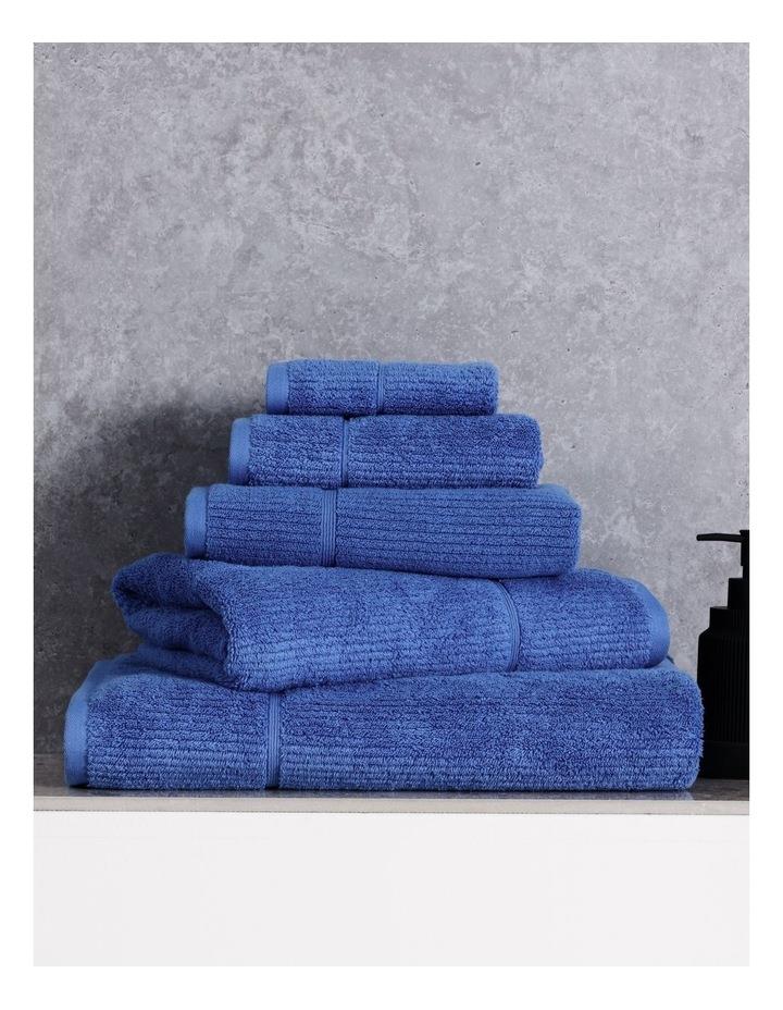Vue Combed Cotton Ribbed Towel Range in Electric Blue Bath Towel