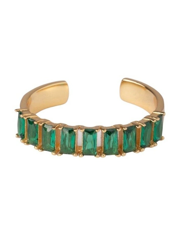 Mocha Celestial Ring in Green One Size