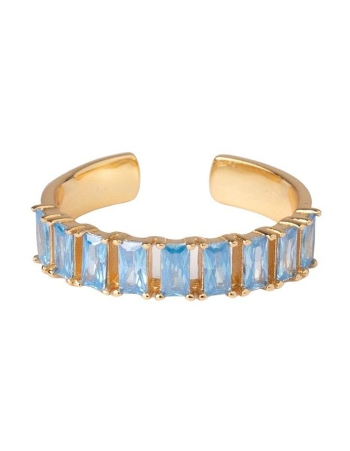 Mocha Celestial Ring in Blue One Size