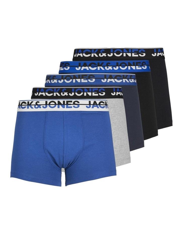 Jack & Jones 5 pack Koda Solid Trunks in Black Multi Assorted L