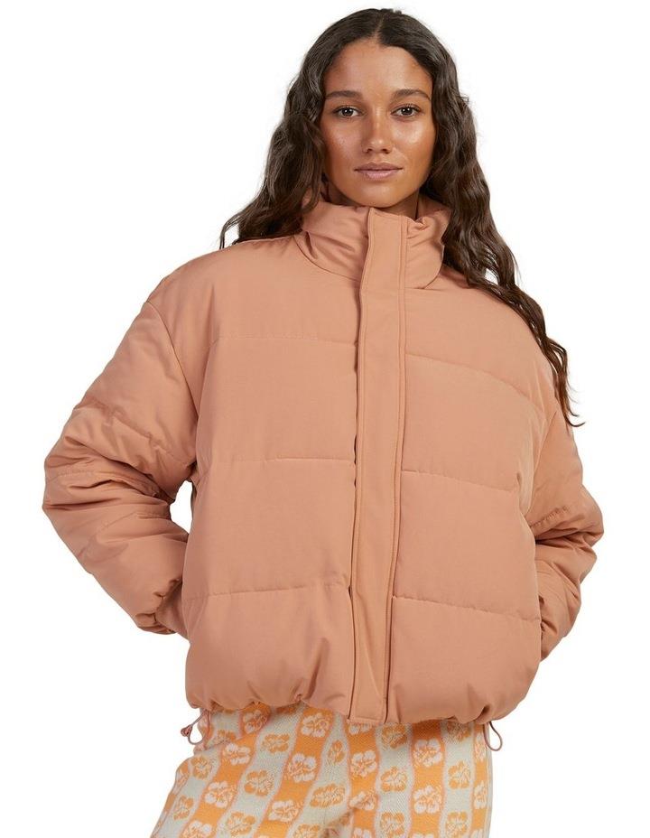 Roxy New Age Cropped Puffer Jacket in Brown S