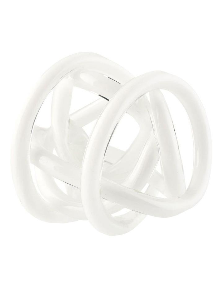 Linen House Glass Knot 12cm in White