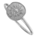 Mocha Funky Metal Symbolic Sun Ring in Silver One Size