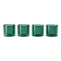 The Cooks Collective Double Wall Ribbed Glasses Set of 4 80ml in Green
