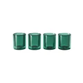 The Cooks Collective Double Wall Ribbed Glasses Set of 4 80ml in Green