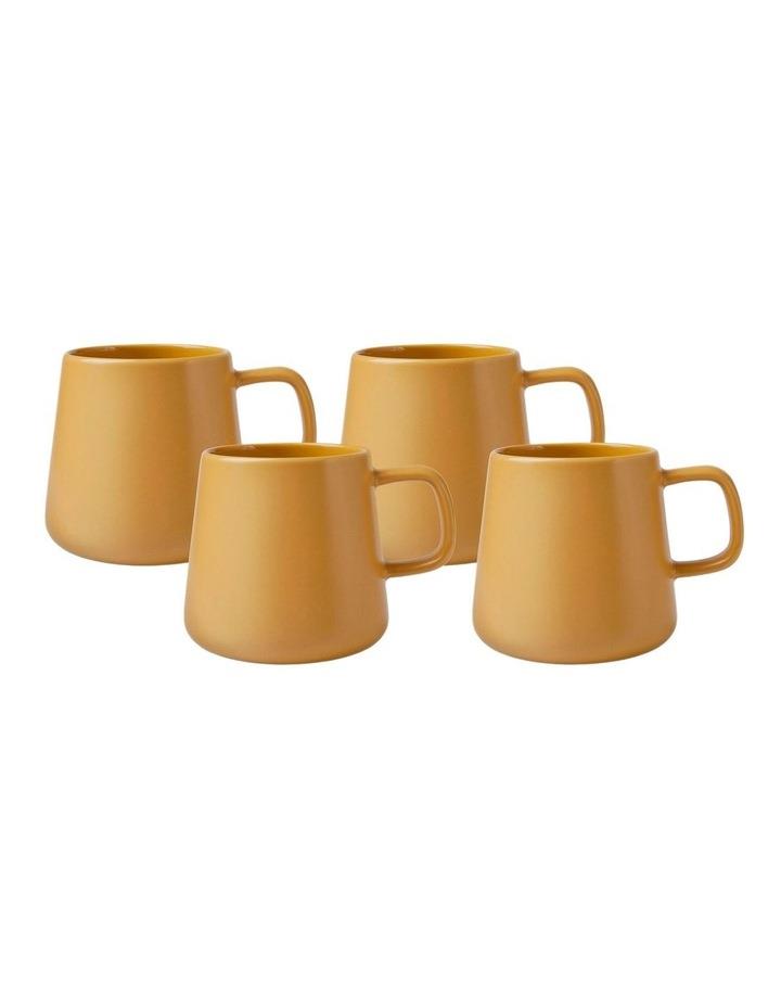 Maxwell & Williams Gift Boxed Blend Sala Mug 375ml Set of 4 in Mustard Yellow