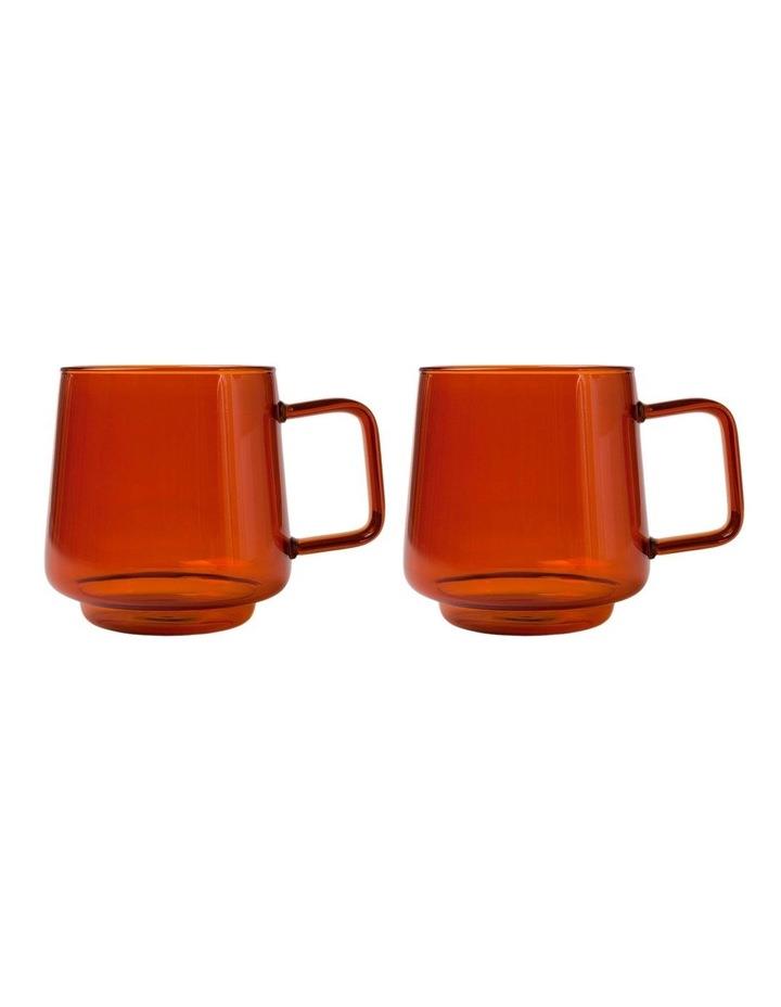 Maxwell & Williams Gift Boxed Blend Sala Glass Cup 350ml Set of 2 in Amber Orange